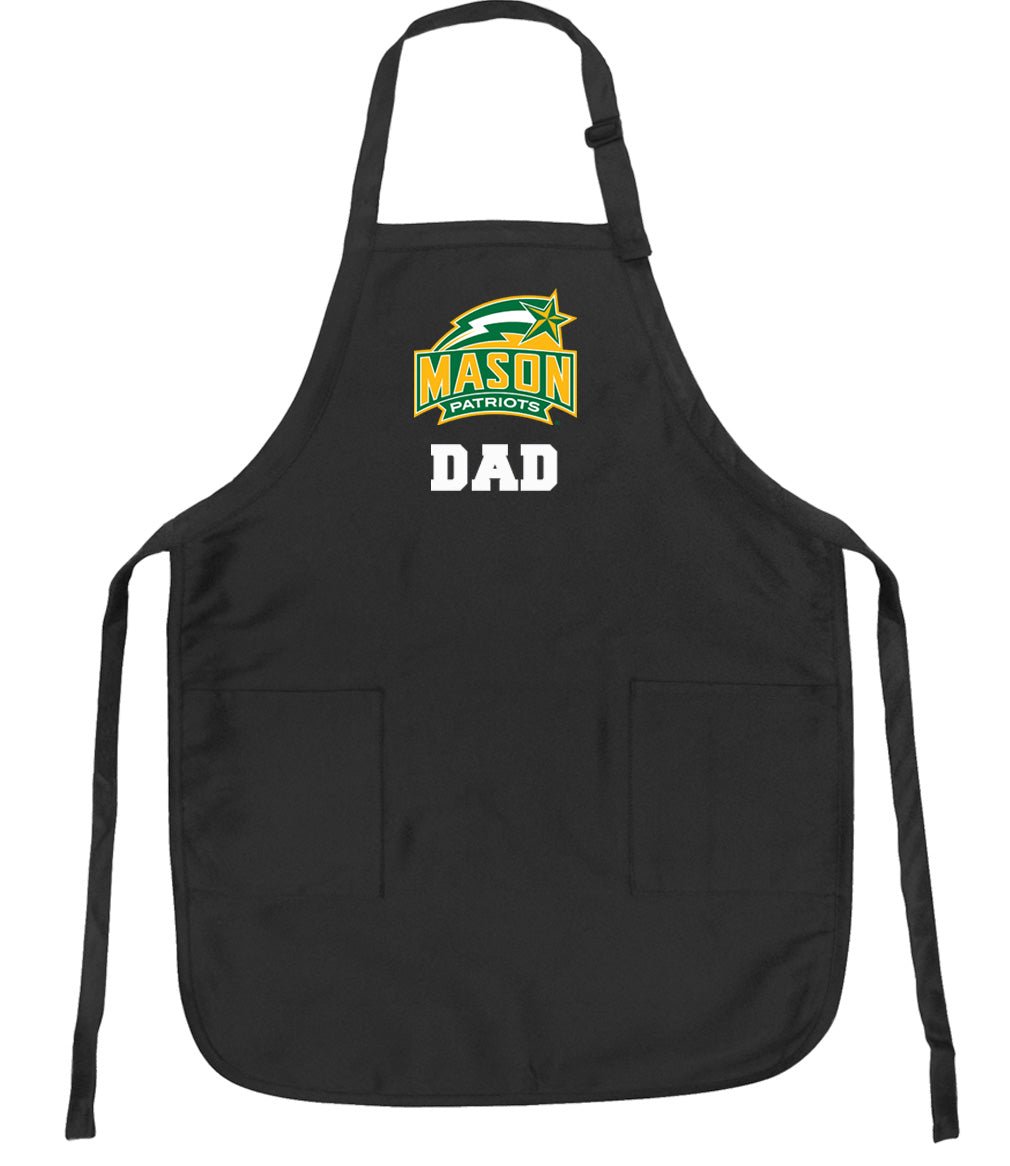 George Mason University Apron GMU Patriots Apron - Stain Resistant Fabric Dad on Black