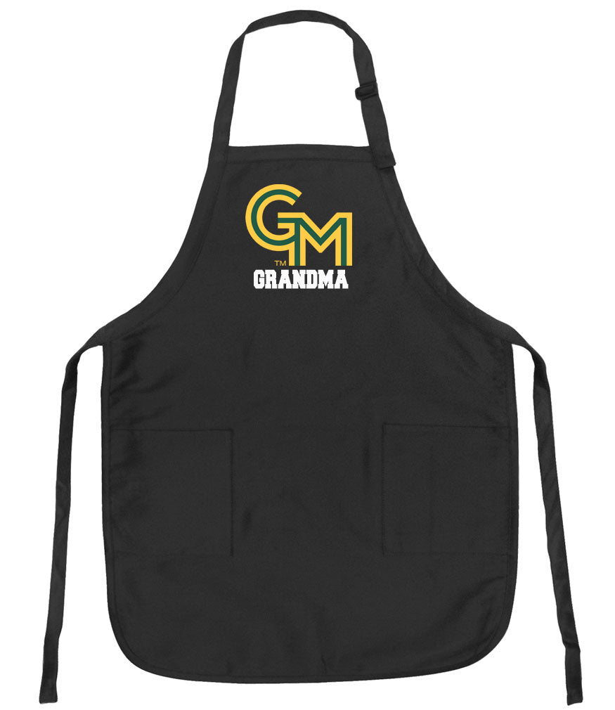 George Mason University Apron GMU Patriots Apron - Stain Resistant Fabric Grandma on Black
