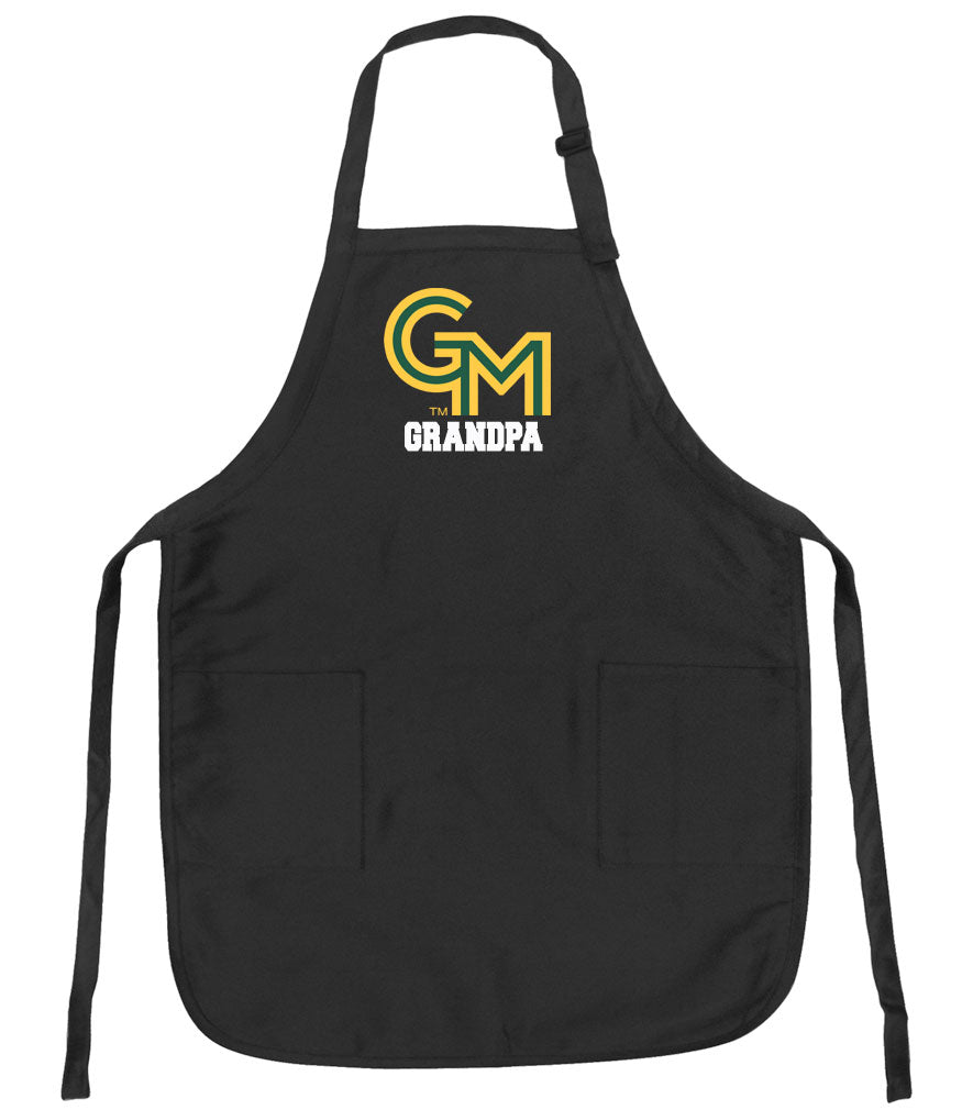 George Mason University Apron GMU Patriots Apron - Stain Resistant Fabric Grandpa on Black