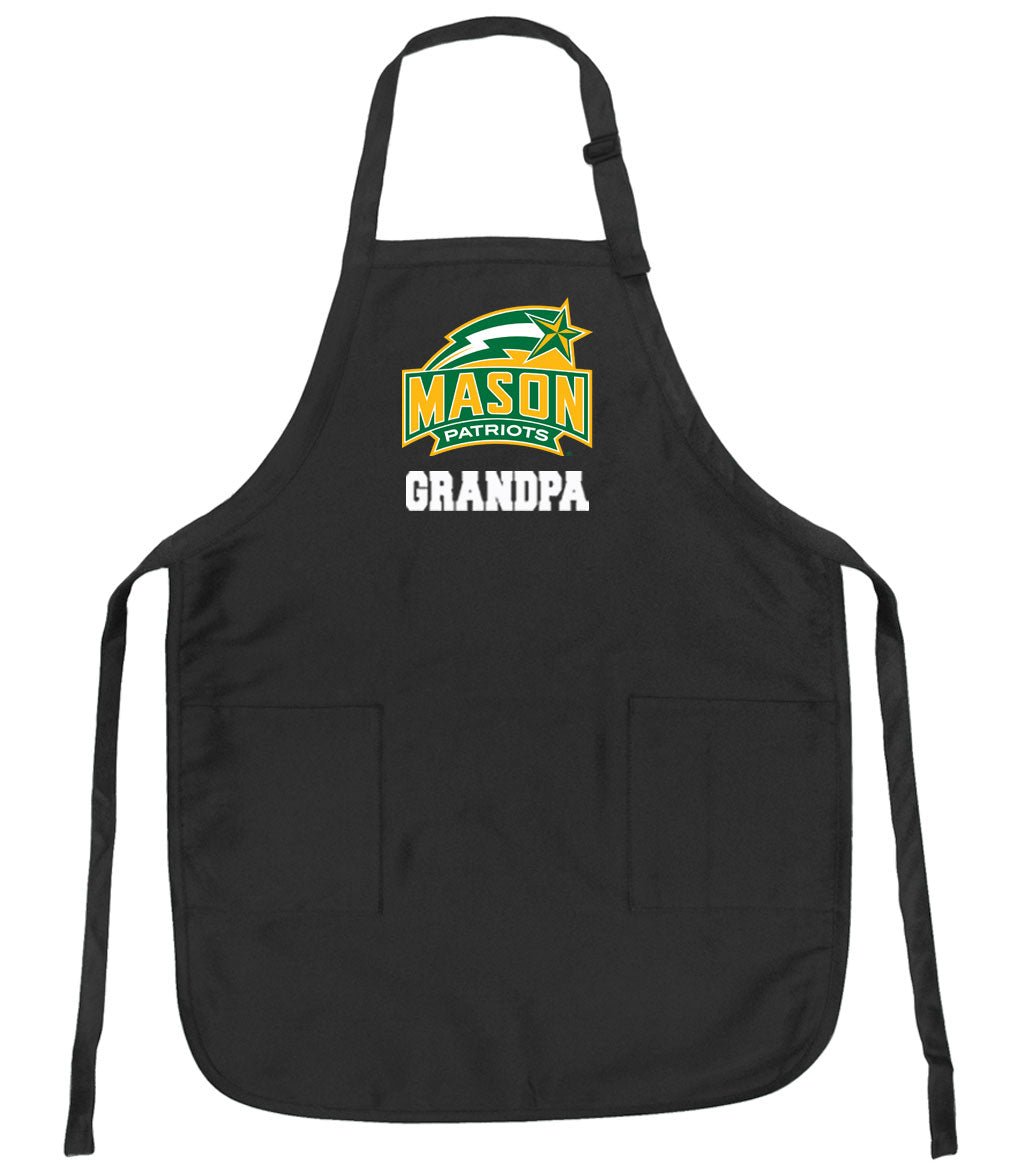 George Mason University Apron GMU Patriots Apron - Stain Resistant Fabric Grandpa on Black
