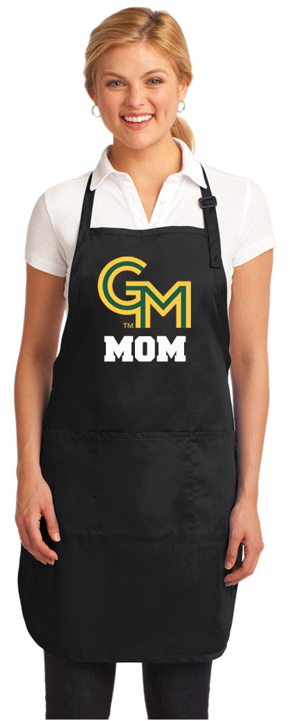 George Mason University Apron GMU Patriots Apron - Stain Resistant Fabric Mom on Black