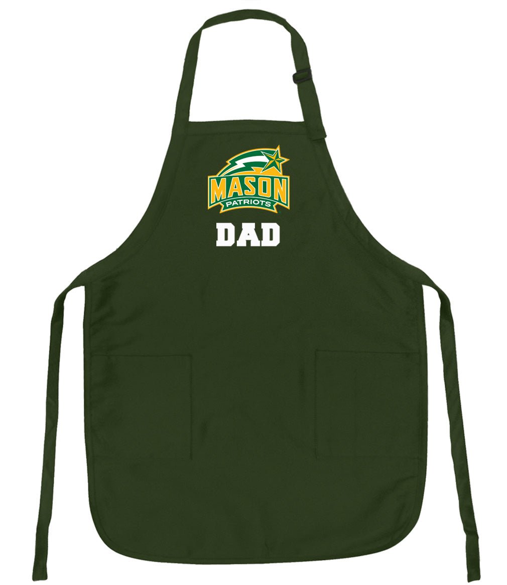 George Mason University Apron GMU Patriots Apron - Stain Resistant Fabric Dad on Green