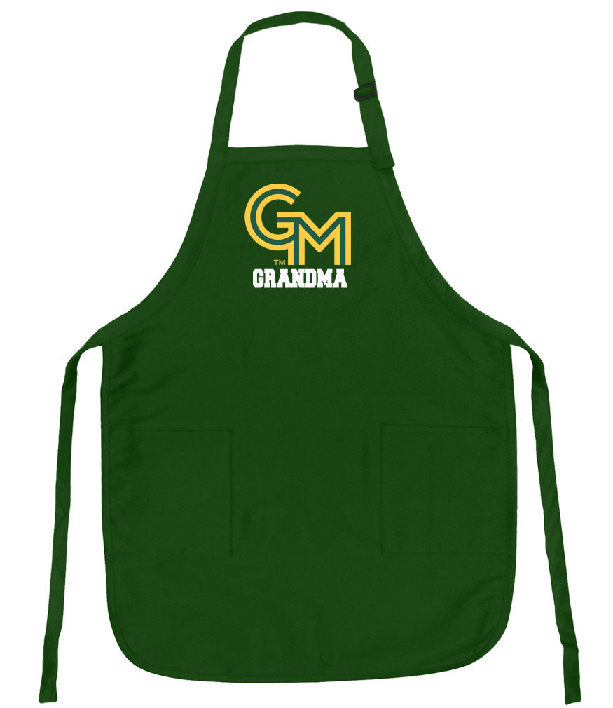 George Mason University Apron GMU Patriots Apron - Stain Resistant Fabric Grandma on Green