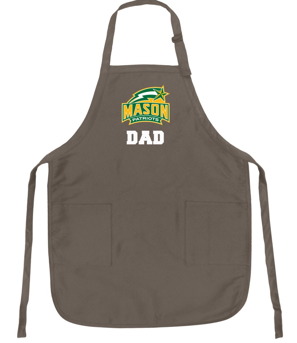 George Mason University Apron GMU Patriots Apron - Stain Resistant Fabric Dad on Khaki