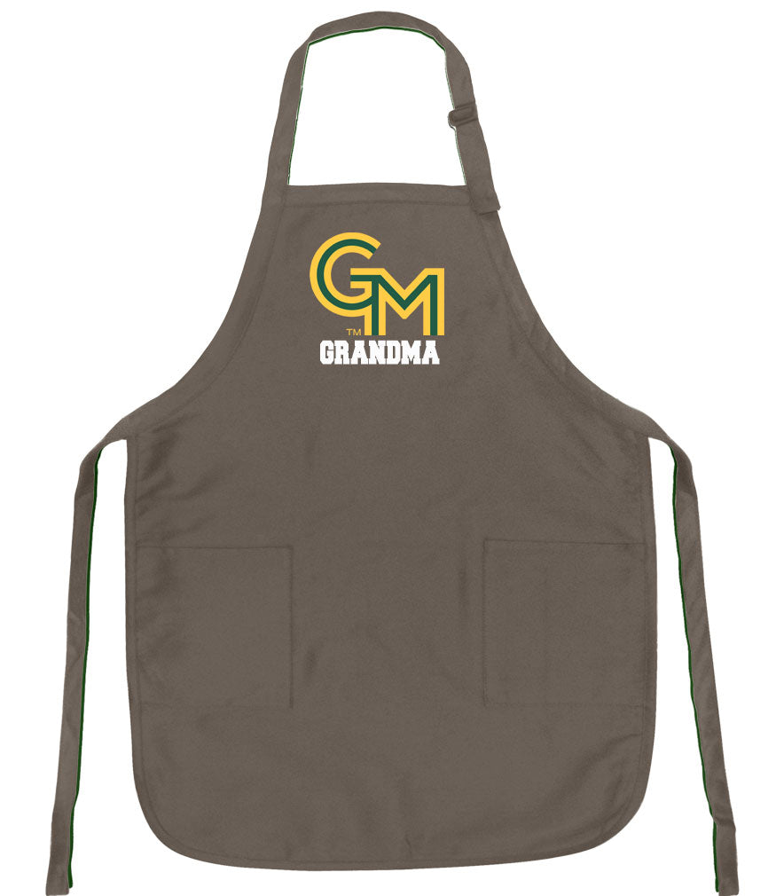George Mason Apron – GMU Patriots Stain-Resistant BBQ & Kitchen Apron Grandma on Khaki