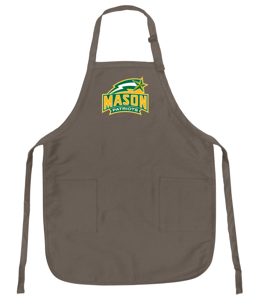 George Mason University Apron GMU Patriots Apron - Stain Resistant Fabric Khaki