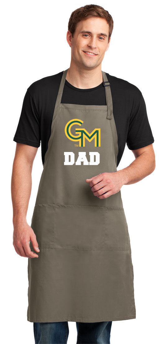 George Mason Large Apron – GMU Patriots Adjustable with Pockets for Fans Dad on Khaki