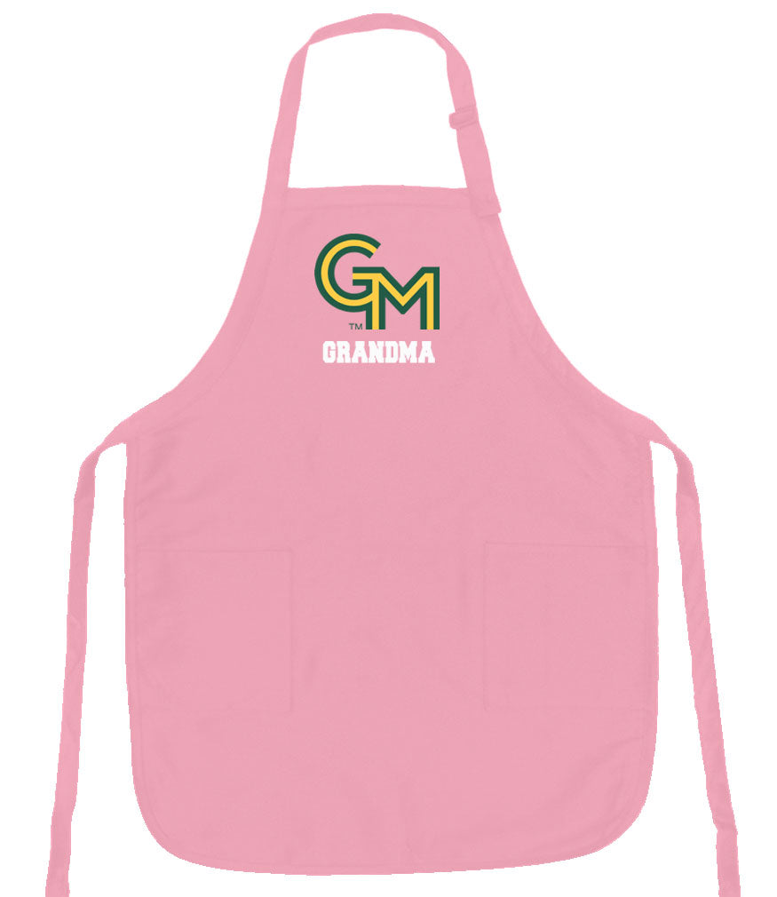 George Mason University Apron GMU Patriots Apron - Stain Resistant Fabric Grandma on Pink