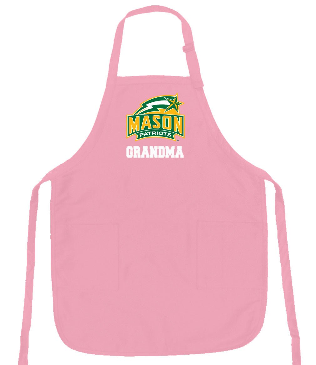 George Mason University Apron GMU Patriots Apron - Stain Resistant Fabric Grandma on Pink