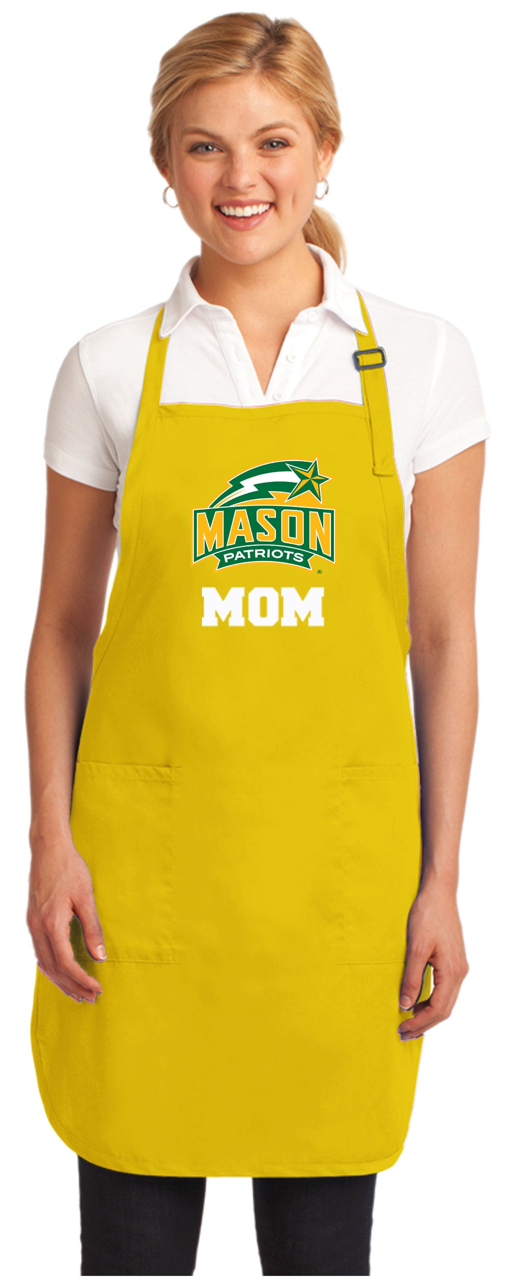 George Mason University Apron GMU Patriots Apron - Stain Resistant Fabric Mom on Yellow