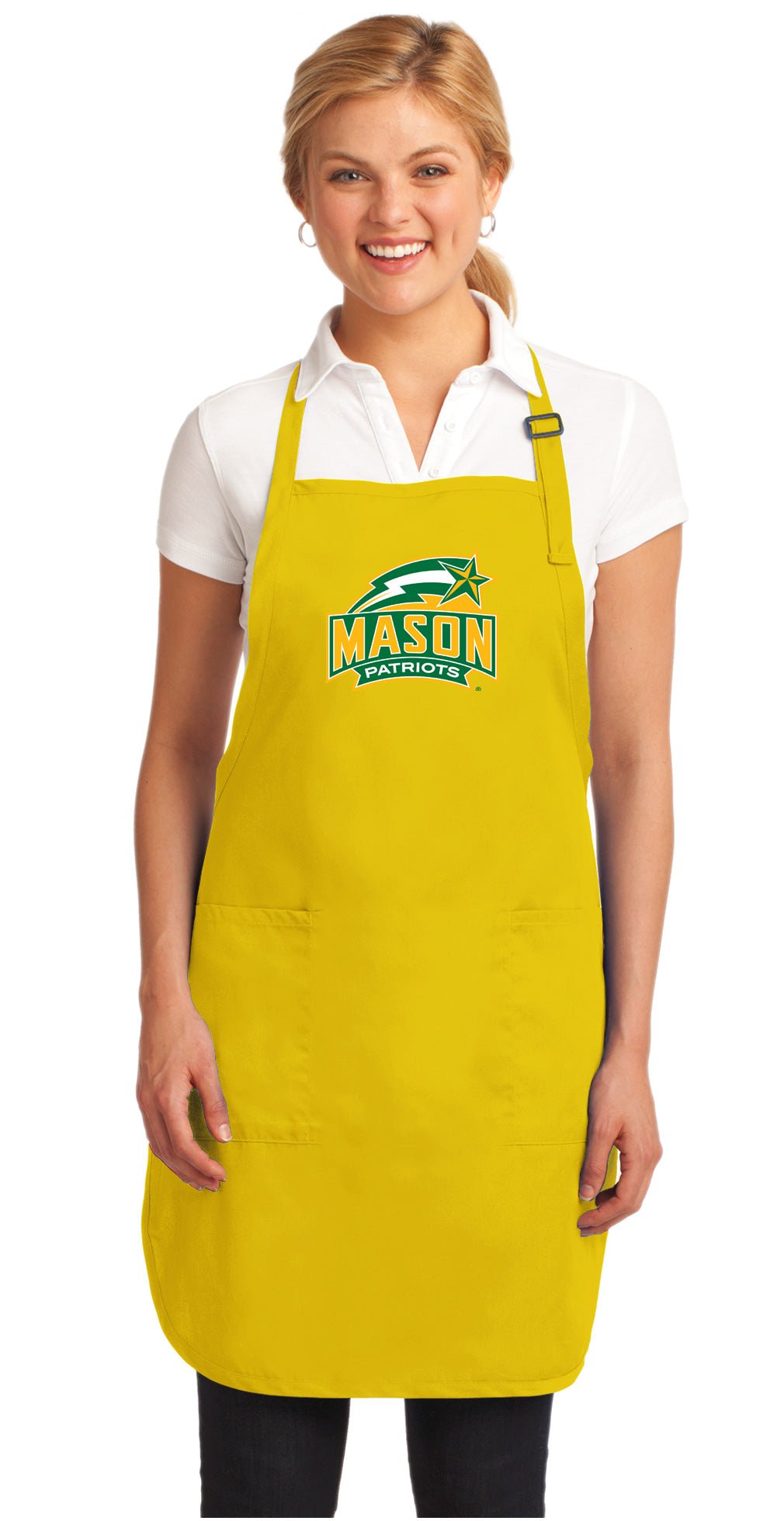 George Mason University Apron GMU Patriots Apron - Stain Resistant Fabric Yellow