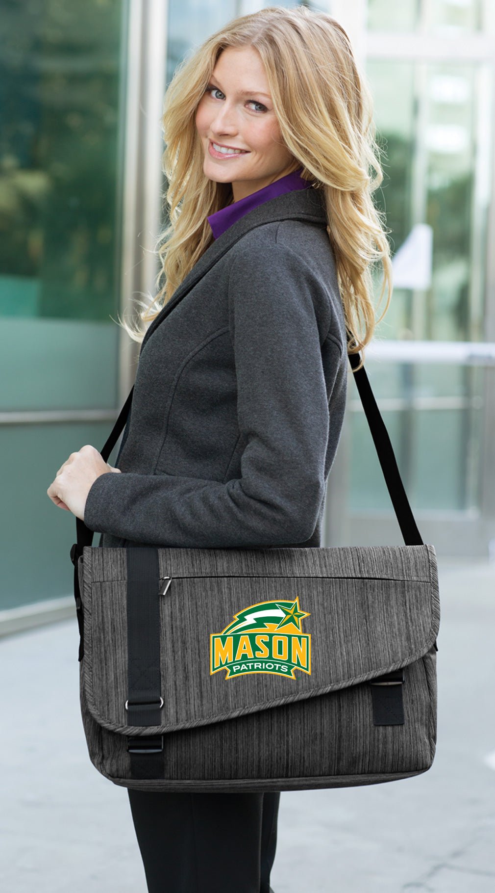 George Mason University Messenger Bag GMU Patriots Travel or Laptop Computer Bag