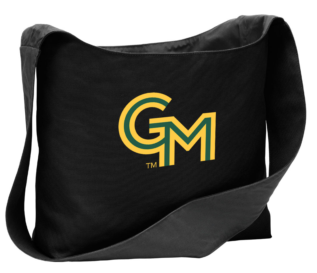George Mason Crossbody Bag – GMU Patriots Cotton Canvas Shoulder Tote Black