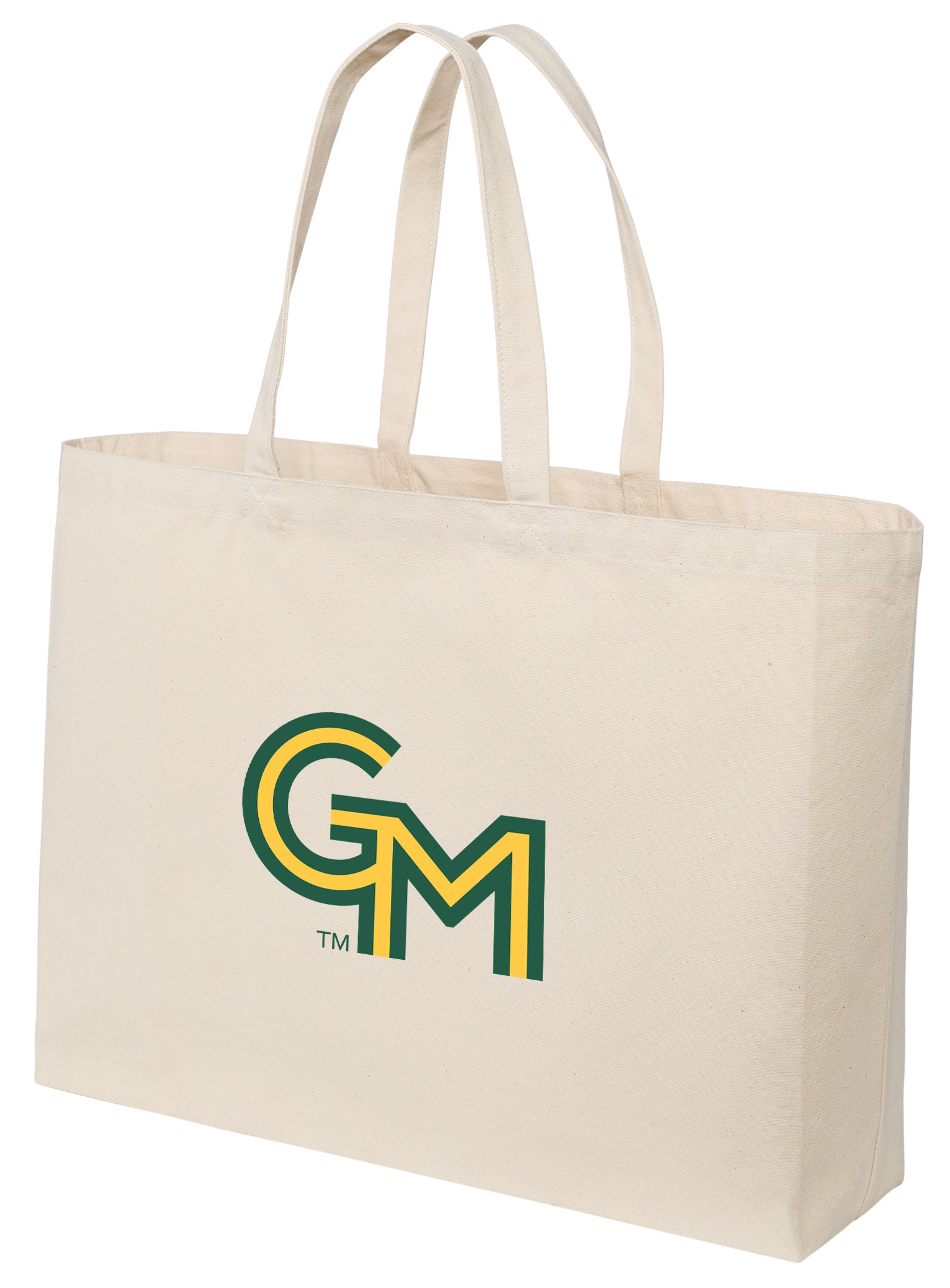 George Mason Large Tote Bag - Jumbo Size for Beach Pool or Travel Tan
