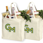 George Mason Grocery Bags 2-Pack – GMU Patriots Reusable Cotton Totes