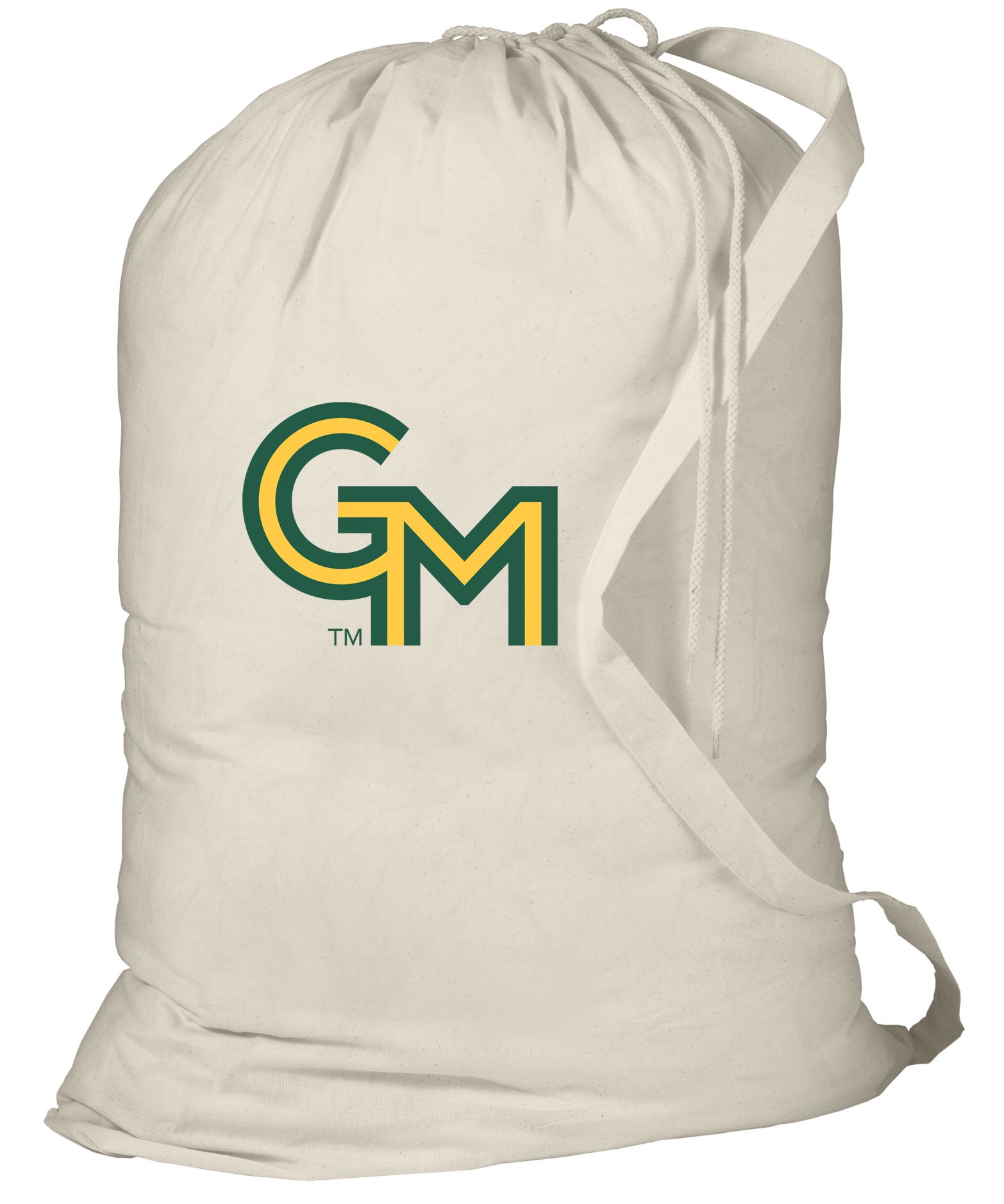 George Mason Laundry Bag – GMU Patriots Cotton Clothes Bag for Students Tan