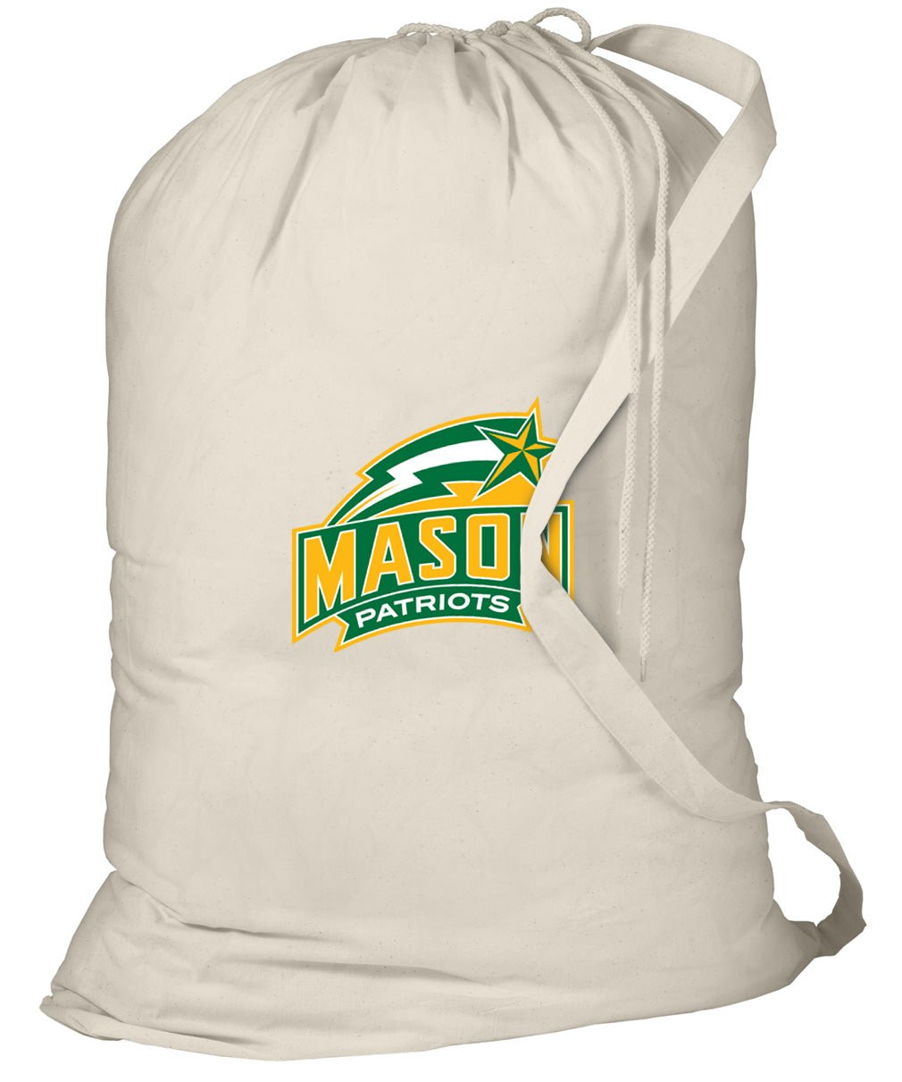 George Mason University Laundry Bag GMU Patriots Clothes Bag Tan