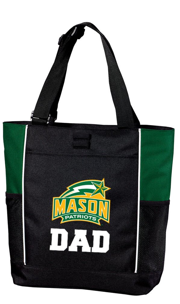George Mason University Tote Bag GMU Patriots Carryall Tote Dad on Green