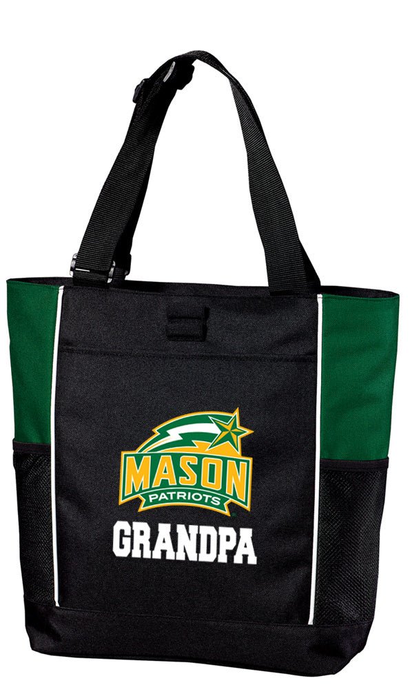 George Mason University Tote Bag GMU Patriots Carryall Tote Grandpa on Green