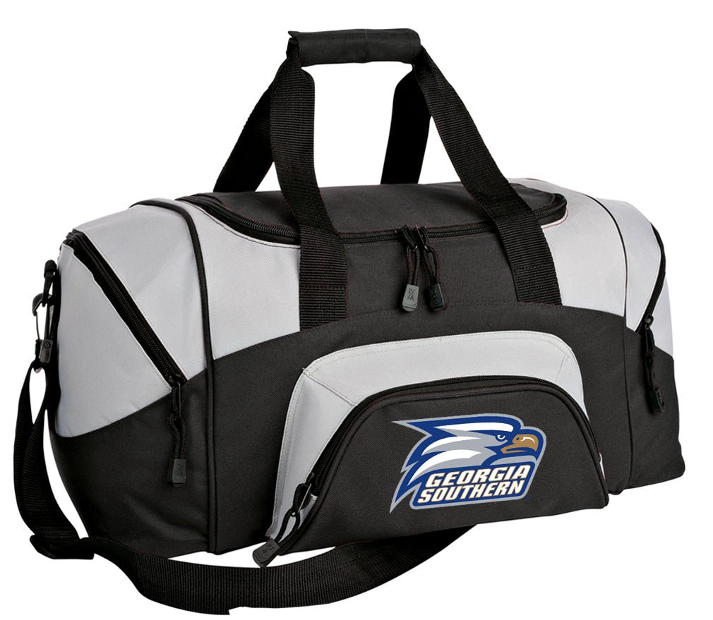 Small Georgia Southern Duffel Carryon Bag GS Eagles Carryon Suitcase or Gym Bag Black