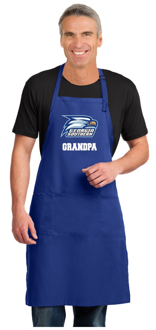 Georgia Southern Large Apron GS Eagles Apron - Adjustable with Pockets Grandpa on Blue