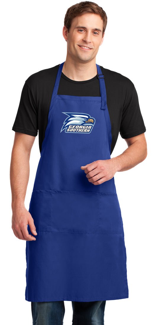 Georgia Southern Large Apron GS Eagles Apron - Adjustable with Pockets Blue