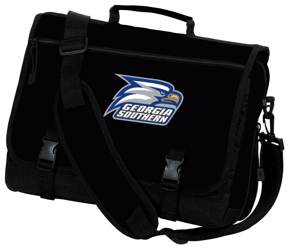 Georgia Southern Laptop Bag GS Eagles Classic Computer Messenger Bag Black