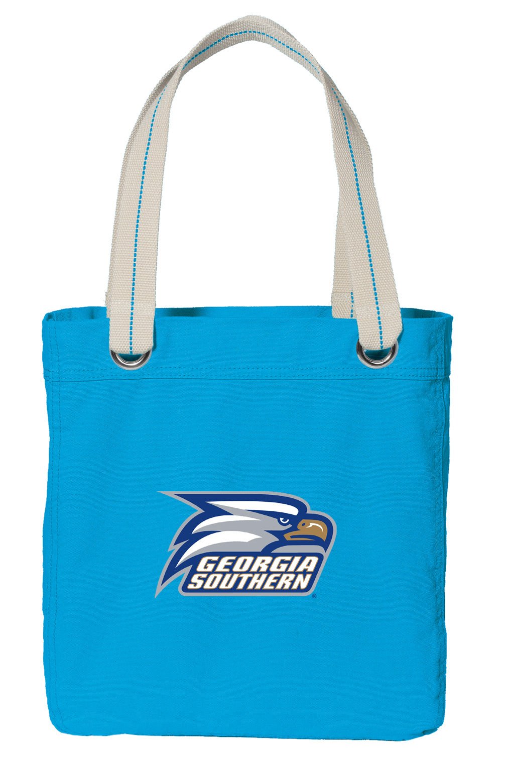 Georgia Southern Tote Bag Deluxe Canvas Shoulder Bag Light Blue