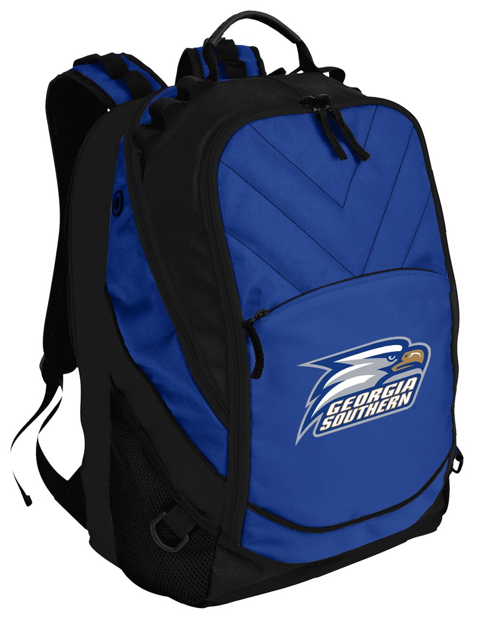 Georgia Southern Laptop Backpack – Official Georgia Southern Eagles Bookbag – Fits 17″ Laptop, Organizer Panel, NCAA School Gear – 600D Polyester Blue