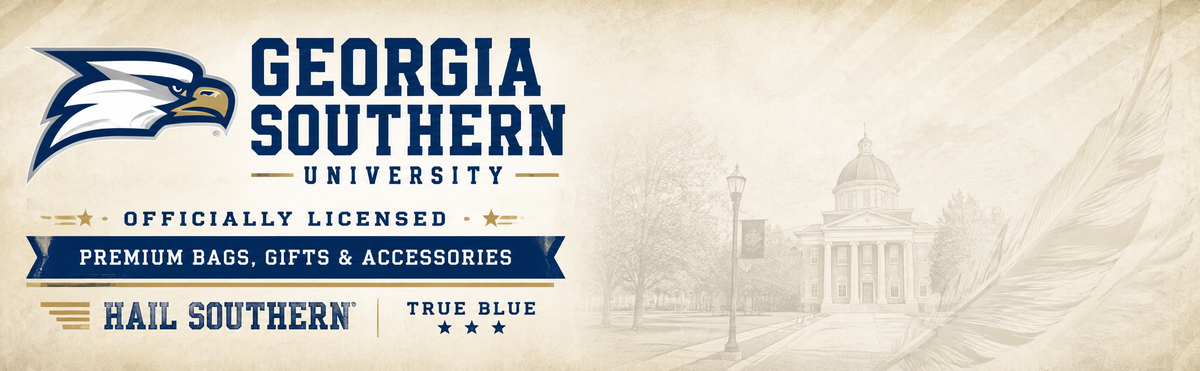 Georgia Southern Laptop Backpack Blue and Gray