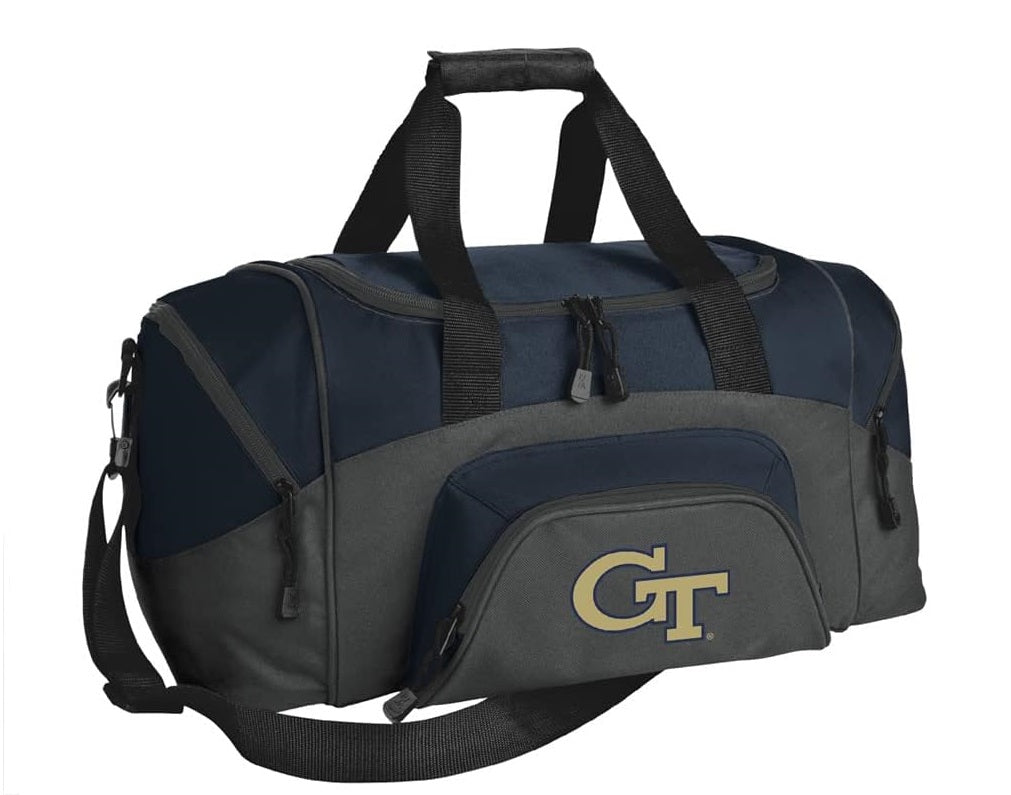 Small Georgia Tech Duffel Bag Carryon Georgia Tech Logo Carry-on Suitcase or Gym Bag Navy