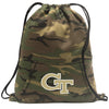 Georgia Tech Camo Drawstring Backpack Georgia Tech Logo Hoody Style Cinch Pack Bag