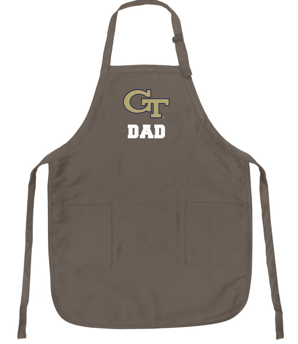 Georgia Tech Apron - Stain Resistant Fabric Dad on Khaki