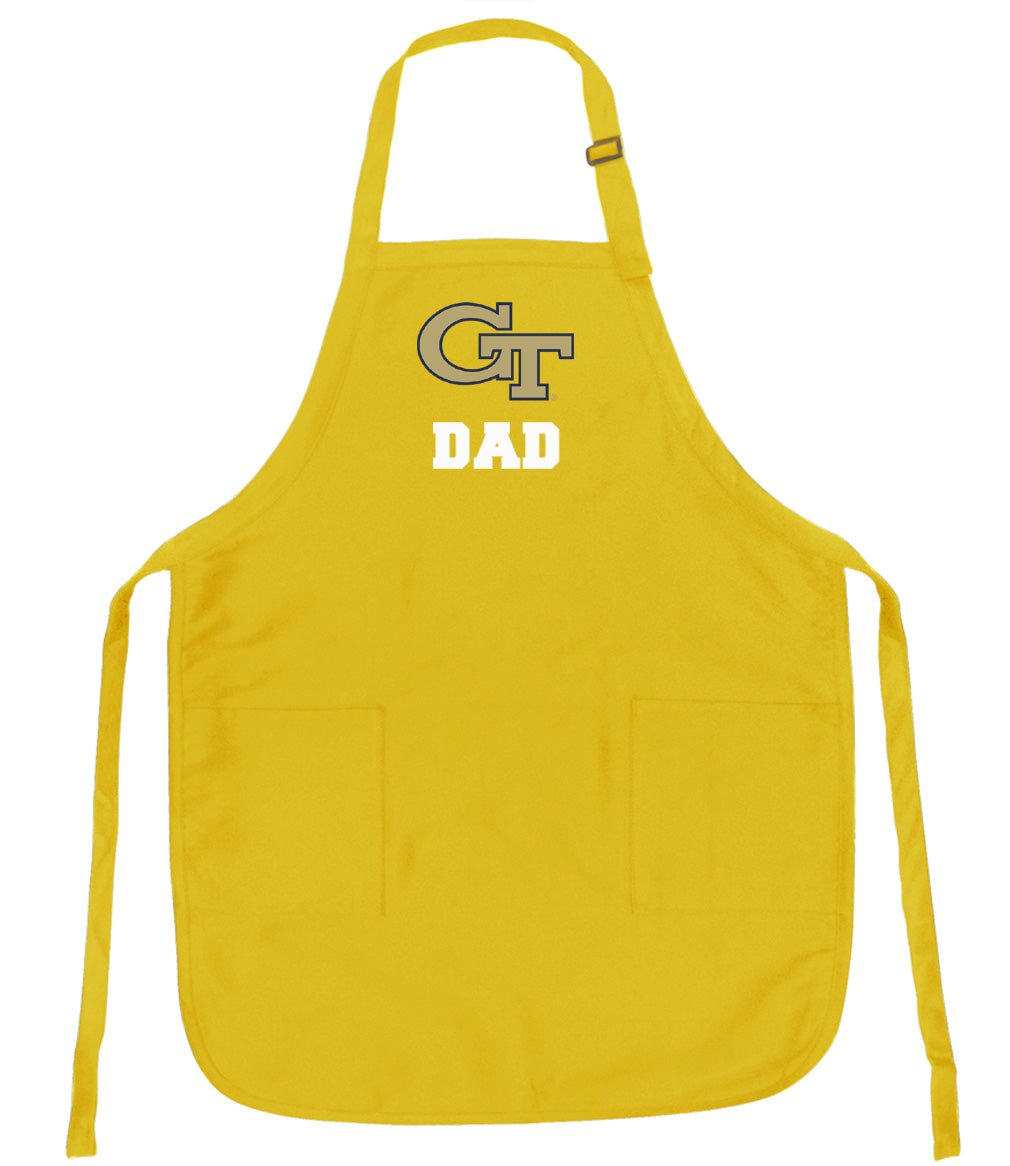 Georgia Tech Apron - Stain Resistant Fabric Dad on Yellow