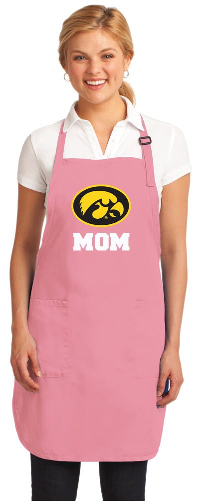 University of Iowa Apron Iowa Hawkeyes Apron - Stain Resistant Fabric Mom on Pink