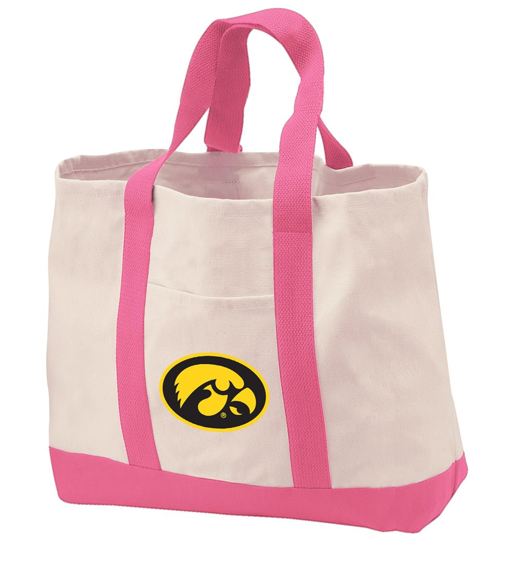 University of Iowa Canvas Tote Bag Iowa Hawkeyes Classic Tote Pink