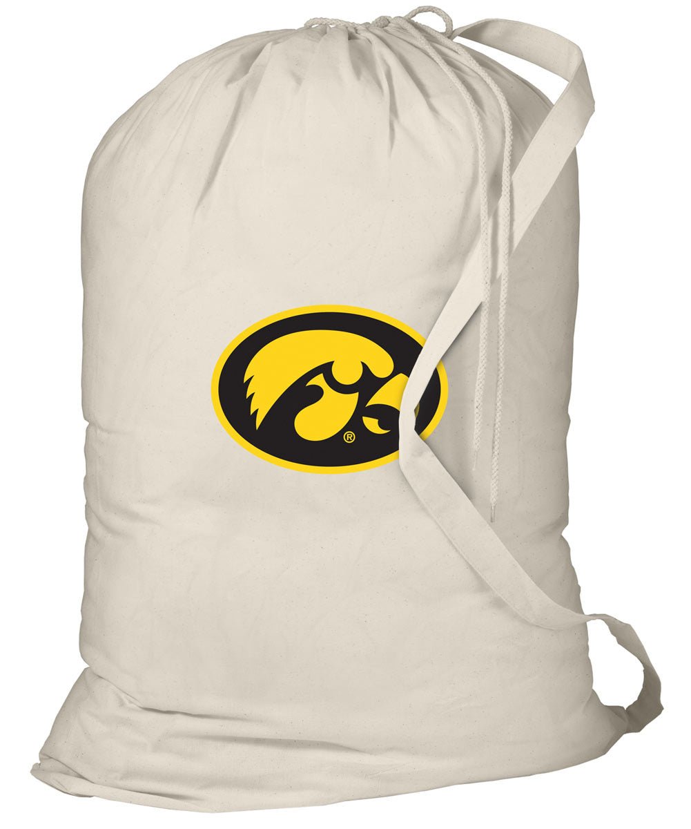 University of Iowa Laundry Bag Iowa Hawkeyes Clothes Bag Tan