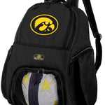 University of Iowa Soccer Ball Backpack or Iowa Hawkeyes Volleyball Sports Gear Bag