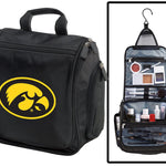 University of Iowa Toiletry Bag or Mens Iowa Hawkeyes Travel Shaving Kit Black