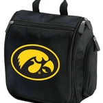 University of Iowa Toiletry Bag or Mens Iowa Hawkeyes Travel Shaving Kit Black