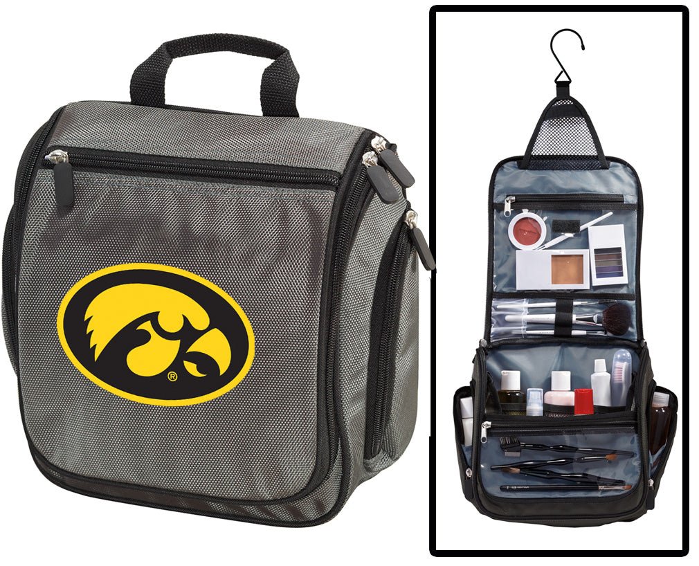 University of Iowa Toiletry Bag or Mens Iowa Hawkeyes Travel Shaving Kit Gray