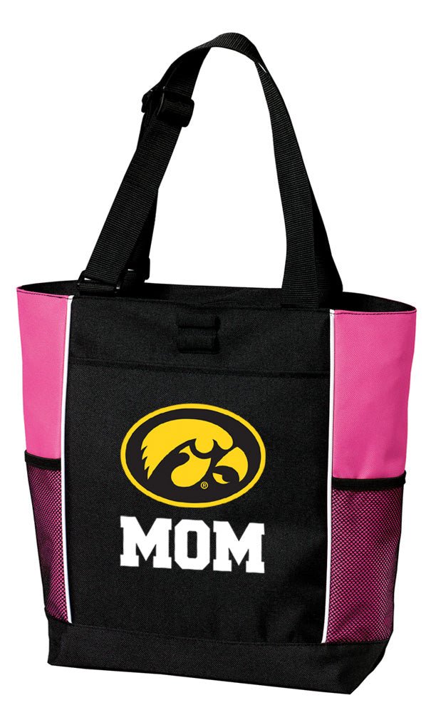 University of Iowa Tote Bag Iowa Hawkeyes Carryall Tote Mom on Pink