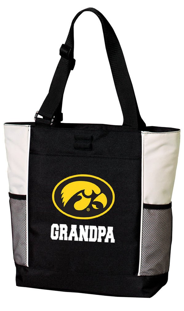 University of Iowa Tote Bag Iowa Hawkeyes Carryall Tote Grandpa on White