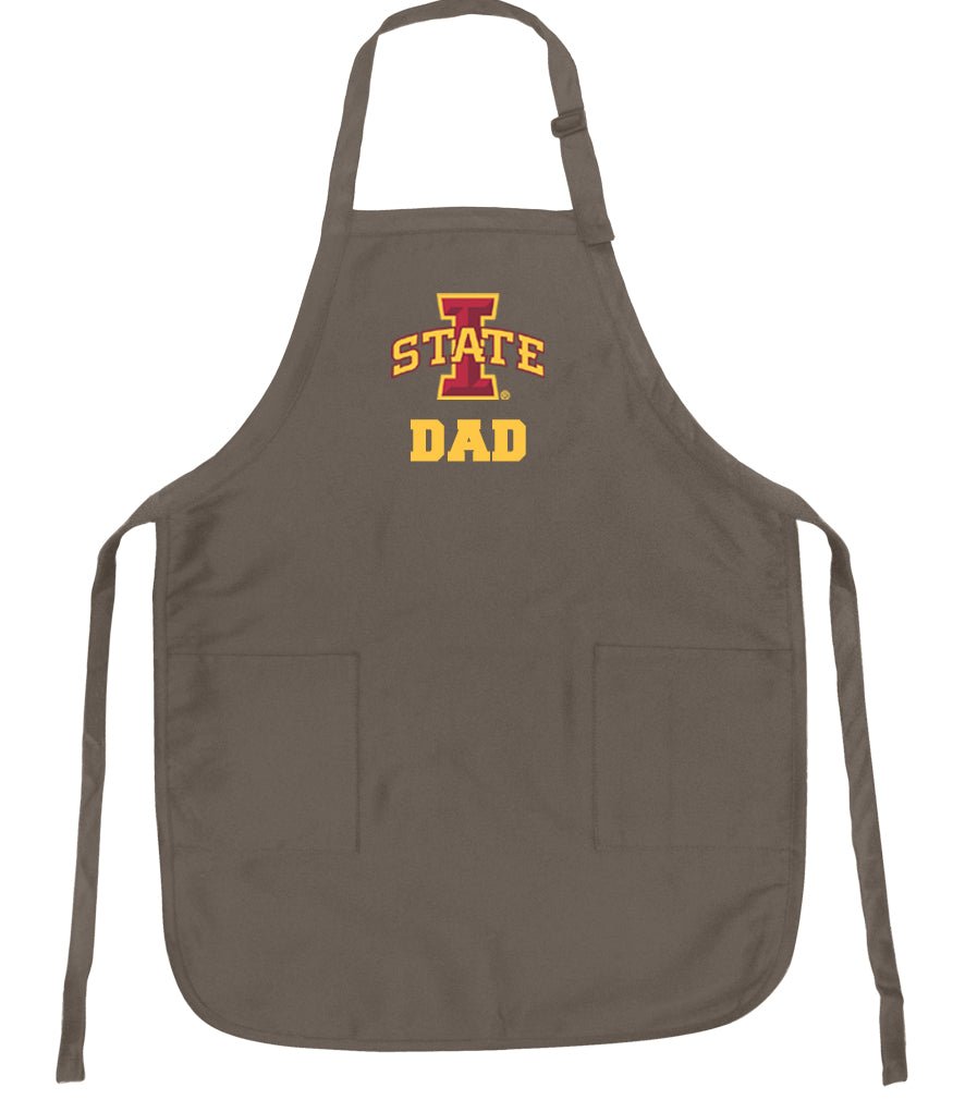 Iowa State Apron ISU Cyclones Logo - Stain Resistant Fabric Dad on Khaki
