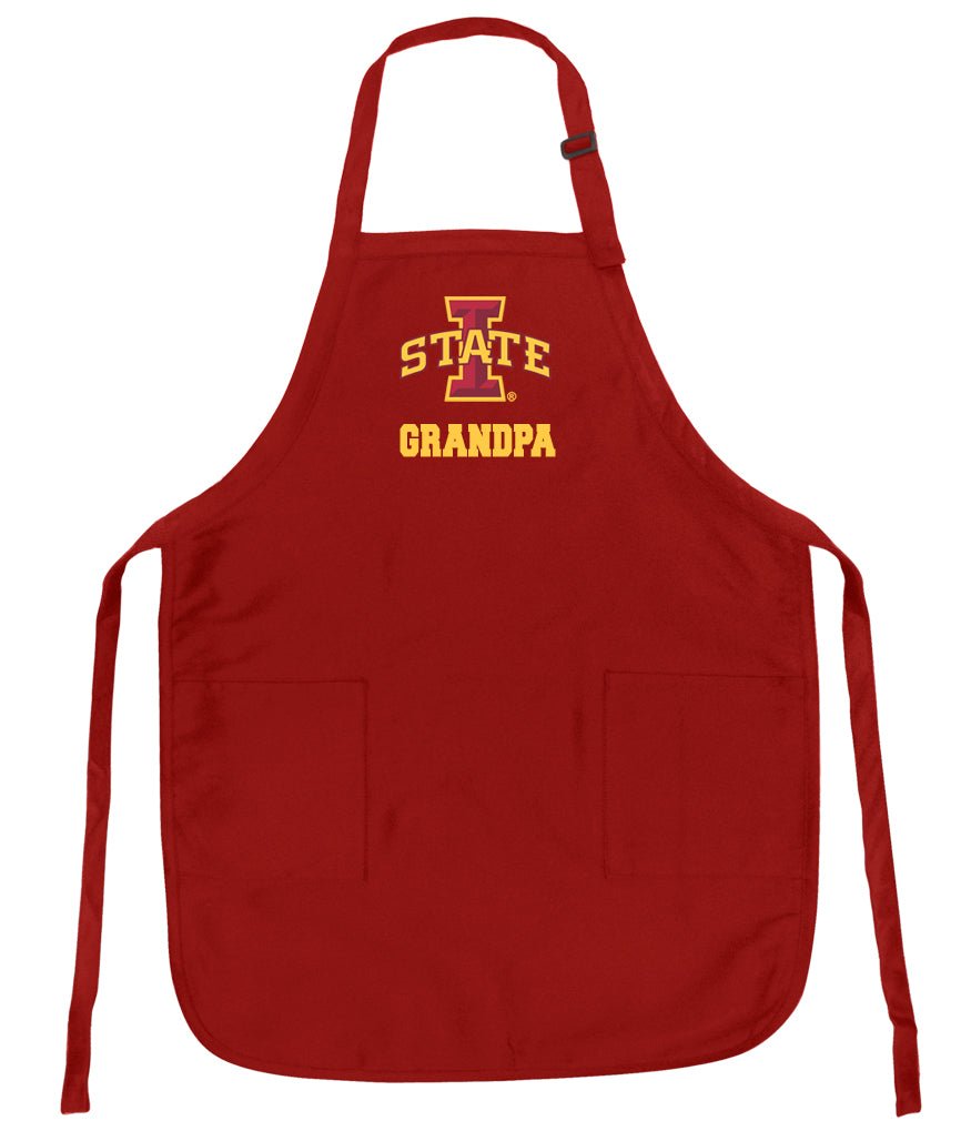 Iowa State Apron ISU Cyclones Logo - Stain Resistant Fabric Grandpa on Red