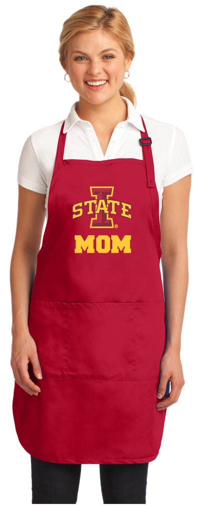 Iowa State Apron ISU Cyclones Logo - Stain Resistant Fabric Mom on Red