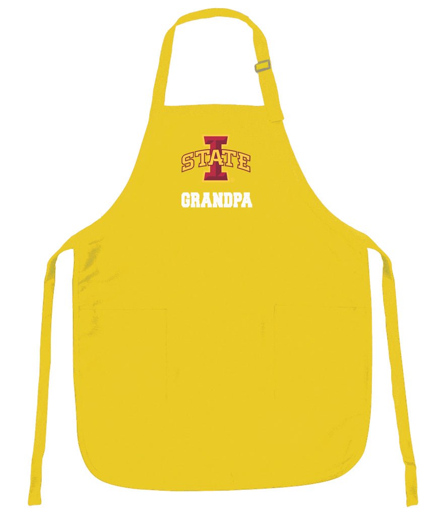 Iowa State Apron ISU Cyclones Logo - Stain Resistant Fabric Grandpa on Yellow