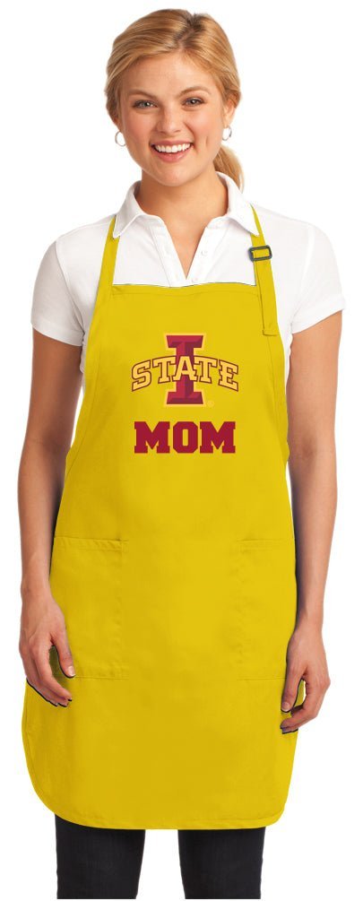 Iowa State Apron ISU Cyclones Logo - Stain Resistant Fabric Mom on Yellow