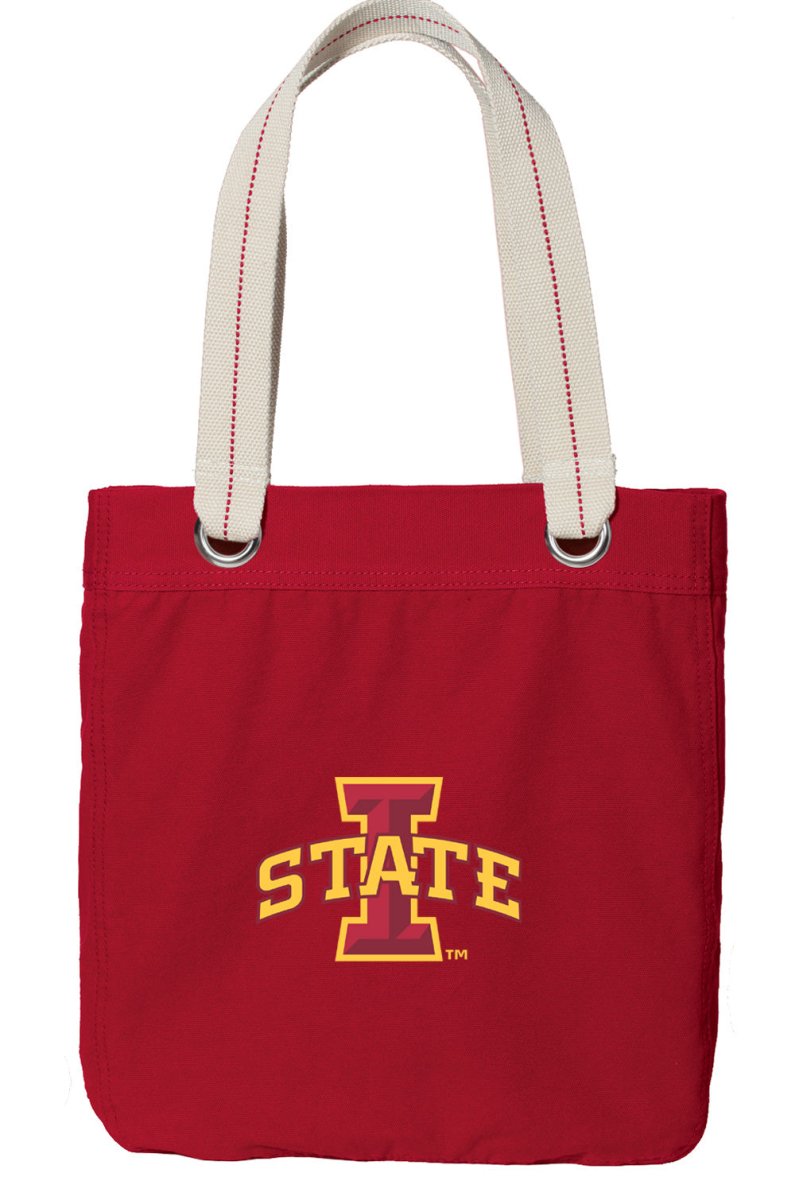 Iowa State Tote Bag Iowa State University Deluxe Canvas Shoulder Bag Red