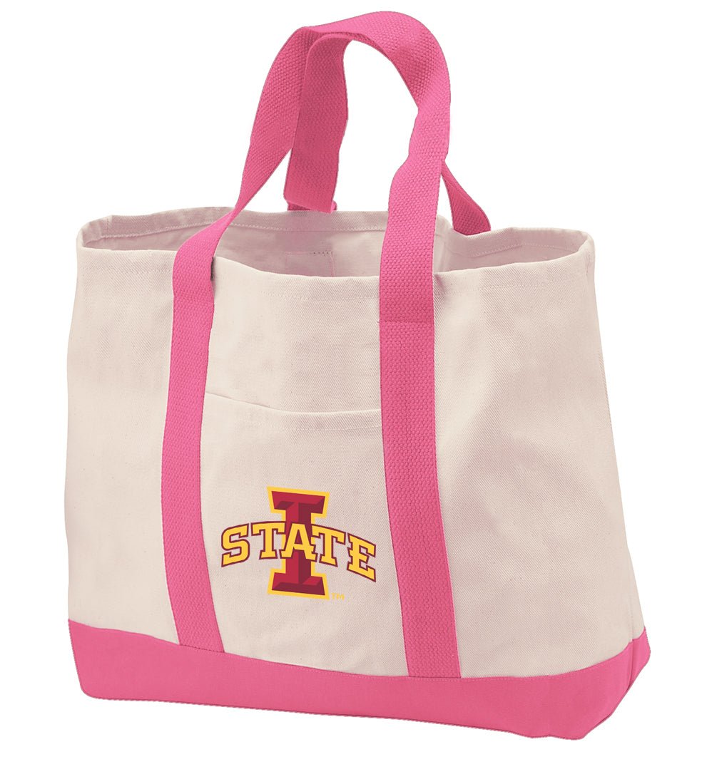 Iowa State Canvas Tote Bag Iowa State University Classic Tote Pink